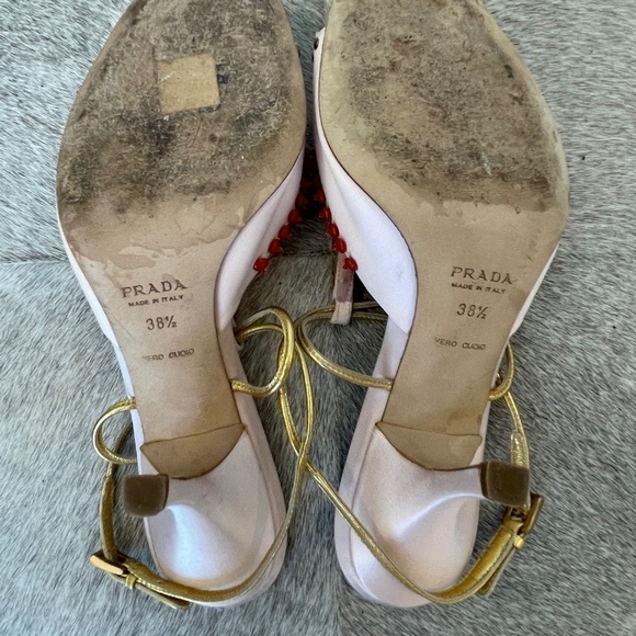 PRADA SANDALS PINK SZ 38 1/2 - Picture 5 of 7